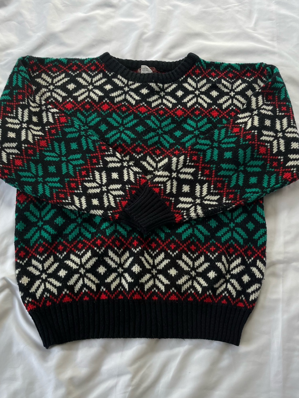 Vintage Traditionalist Fair Isle Pattern Men’s Knit Sweater